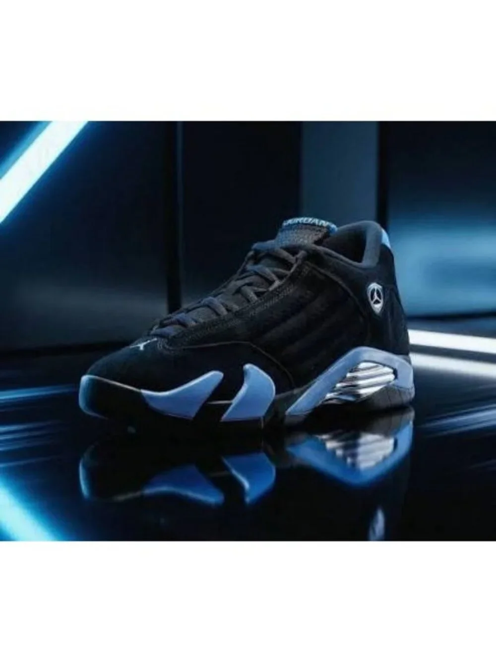 Nike Air Jordan 14 Retro (GS) Black University Blue Boys Size 5.5 NEW NO BOX!